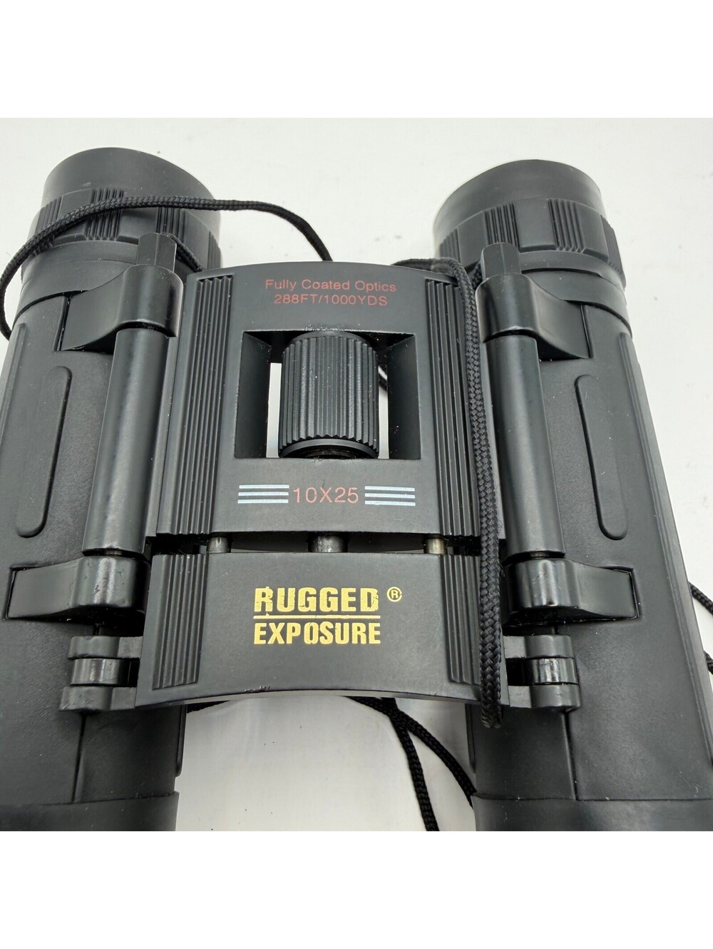Rugged Exposure 10x25 Fully Coated Optics Black Binoculars